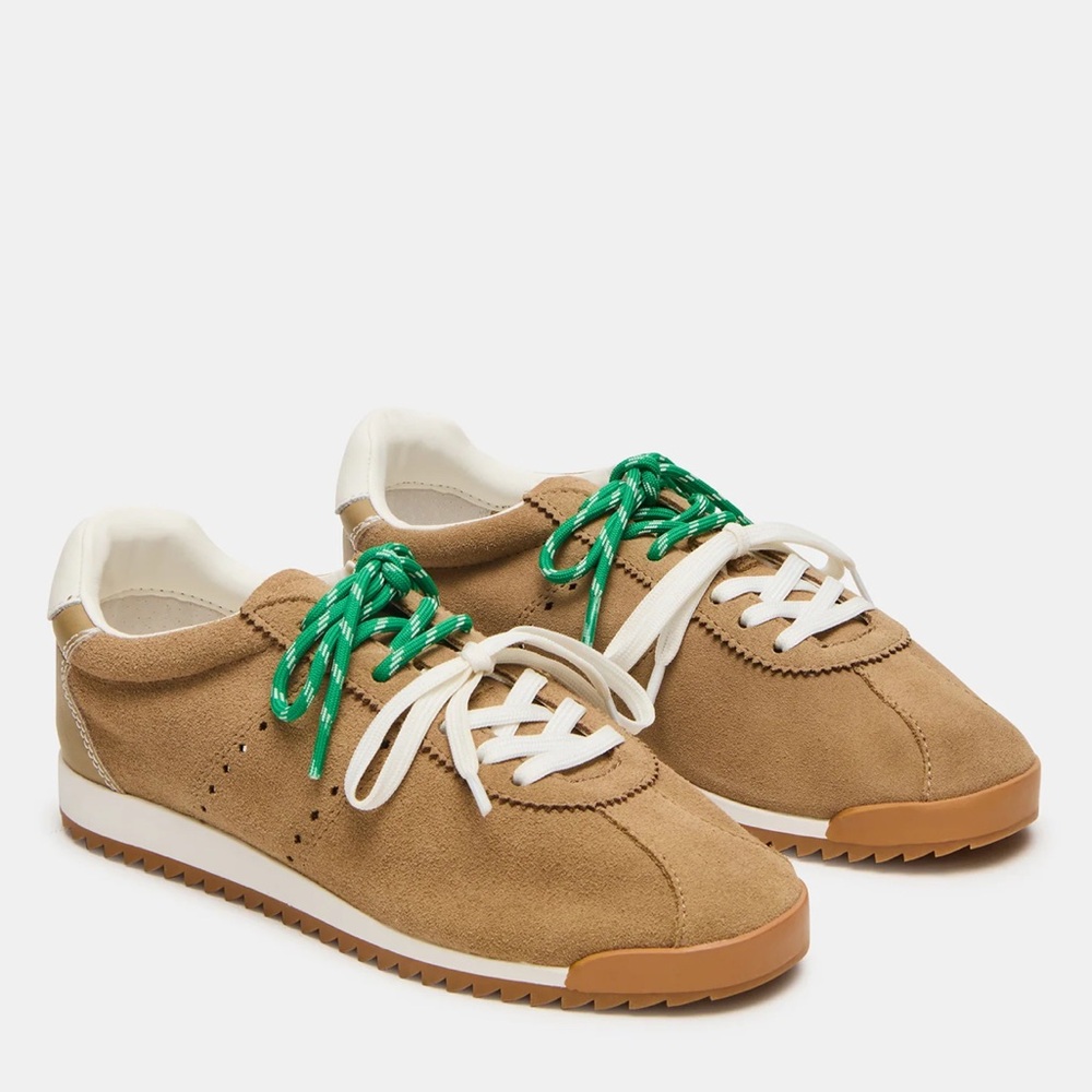 Steve Madden Mirage Sand Suede Lace Up Low Profile Sneakers